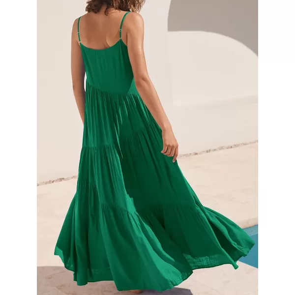 imageANRABESS Womens Summer Casual Loose Sleeveless Spaghetti Strap Asymmetric Tiered Beach Maxi Long DressGreen