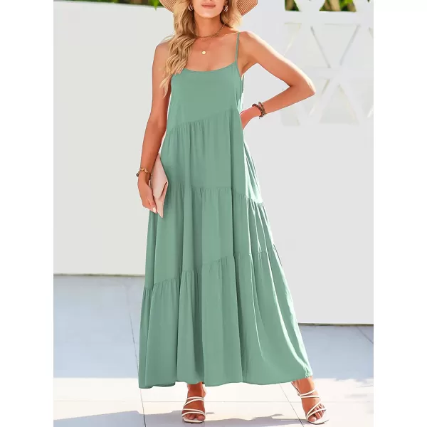 imageANRABESS Womens Summer Casual Loose Sleeveless Spaghetti Strap Asymmetric Tiered Beach Maxi Long DressLake