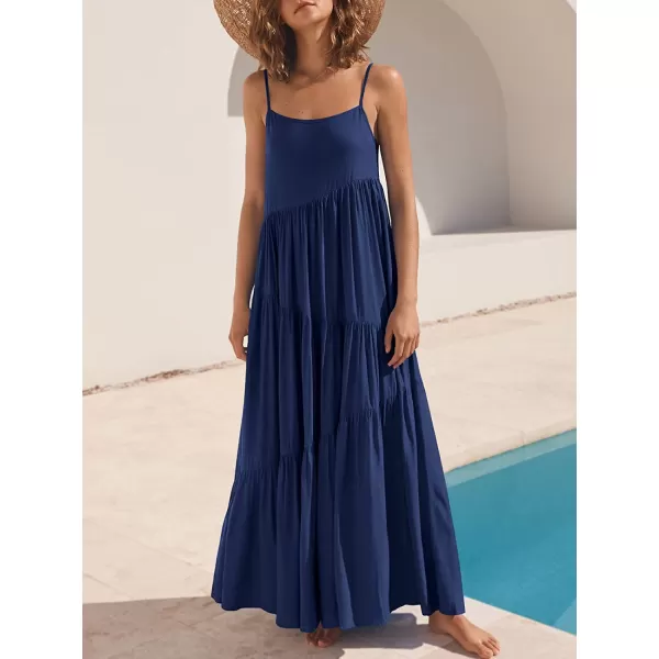 imageANRABESS Womens Summer Casual Loose Sleeveless Spaghetti Strap Asymmetric Tiered Beach Maxi Long DressNavy Blue