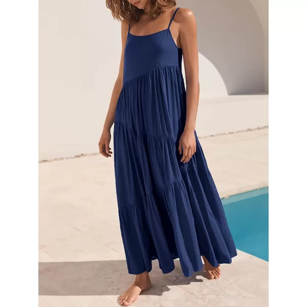 imageANRABESS Womens Summer Casual Loose Sleeveless Spaghetti Strap Asymmetric Tiered Beach Maxi Long DressNavy Blue