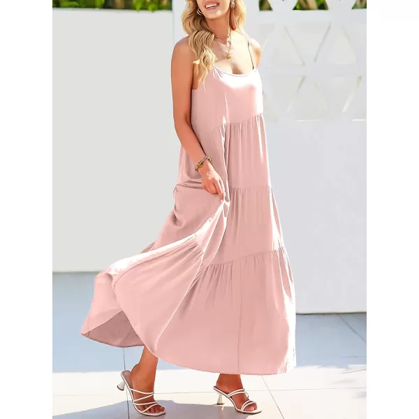 imageANRABESS Womens Summer Casual Loose Sleeveless Spaghetti Strap Asymmetric Tiered Beach Maxi Long DressPink