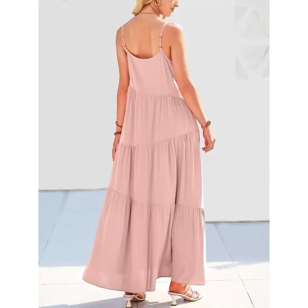 imageANRABESS Womens Summer Casual Loose Sleeveless Spaghetti Strap Asymmetric Tiered Beach Maxi Long DressPink