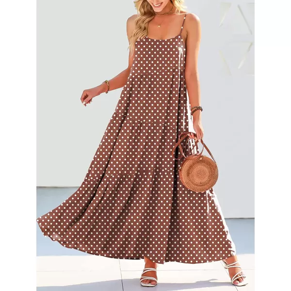 imageANRABESS Womens Summer Casual Loose Sleeveless Spaghetti Strap Asymmetric Tiered Beach Maxi Long DressPrint Brown