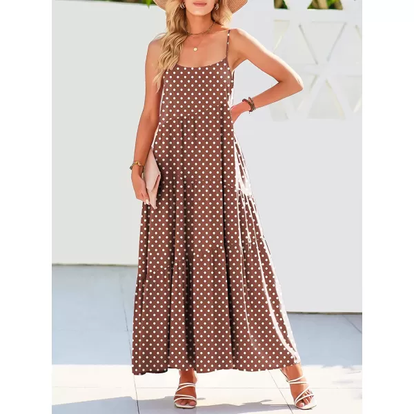 imageANRABESS Womens Summer Casual Loose Sleeveless Spaghetti Strap Asymmetric Tiered Beach Maxi Long DressPrint Brown