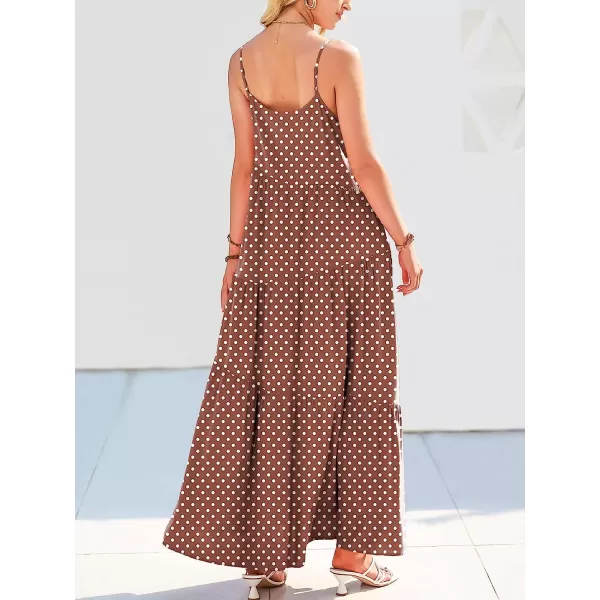 imageANRABESS Womens Summer Casual Loose Sleeveless Spaghetti Strap Asymmetric Tiered Beach Maxi Long DressPrint Brown