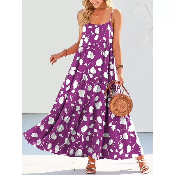 imageANRABESS Womens Summer Casual Loose Sleeveless Spaghetti Strap Asymmetric Tiered Beach Maxi Long DressPrint Purple