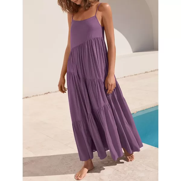 imageANRABESS Womens Summer Casual Loose Sleeveless Spaghetti Strap Asymmetric Tiered Beach Maxi Long DressPurple