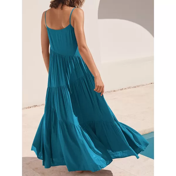 imageANRABESS Womens Summer Casual Loose Sleeveless Spaghetti Strap Asymmetric Tiered Beach Maxi Long DressSea Blue
