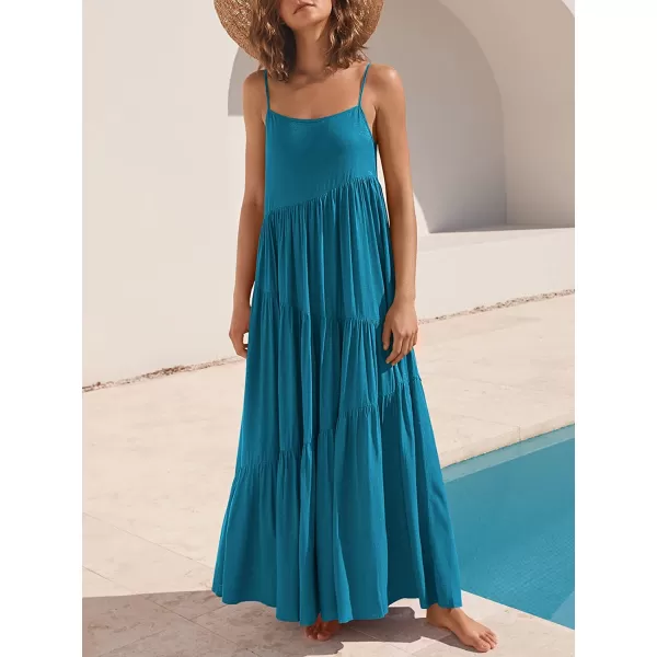 imageANRABESS Womens Summer Casual Loose Sleeveless Spaghetti Strap Asymmetric Tiered Beach Maxi Long DressSea Blue