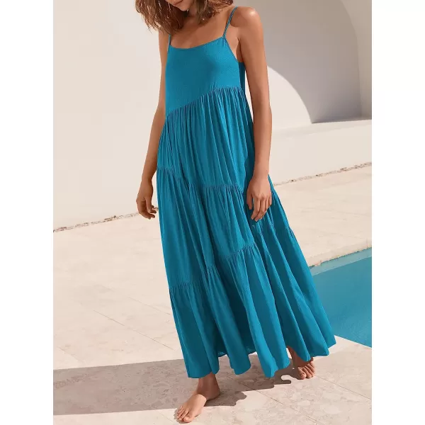 imageANRABESS Womens Summer Casual Loose Sleeveless Spaghetti Strap Asymmetric Tiered Beach Maxi Long DressSea Blue