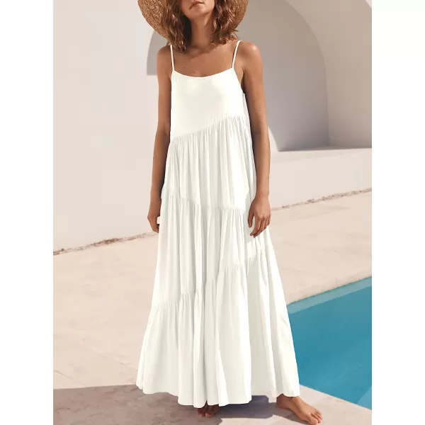 imageANRABESS Womens Summer Casual Loose Sleeveless Spaghetti Strap Asymmetric Tiered Beach Maxi Long DressWhite