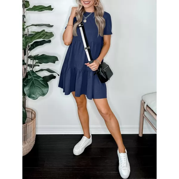 imageANRABESS Womens Summer Casual Short Sleeve Crewneck T Shirt Dress Beach Mini Dresses with PocketsDeep Blue
