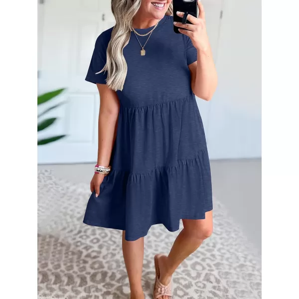 imageANRABESS Womens Summer Casual Short Sleeve Crewneck T Shirt Dress Beach Mini Dresses with PocketsDeep Blue