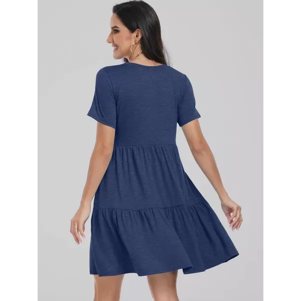 imageANRABESS Womens Summer Casual Short Sleeve Crewneck T Shirt Dress Beach Mini Dresses with PocketsDeep Blue