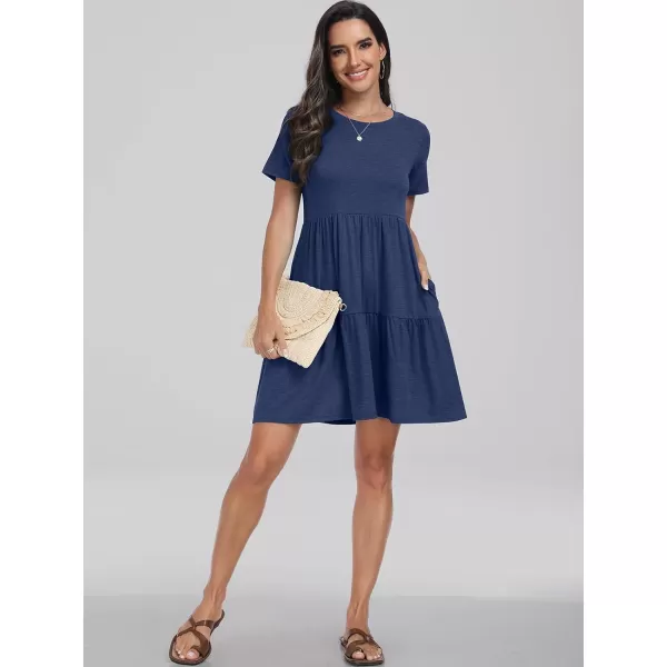 imageANRABESS Womens Summer Casual Short Sleeve Crewneck T Shirt Dress Beach Mini Dresses with PocketsDeep Blue