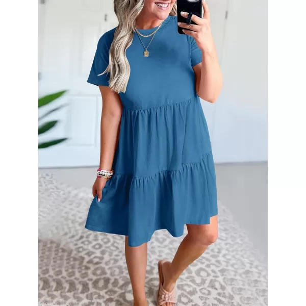 imageANRABESS Womens Summer Casual Short Sleeve Crewneck T Shirt Dress Beach Mini Dresses with PocketsSky Blue
