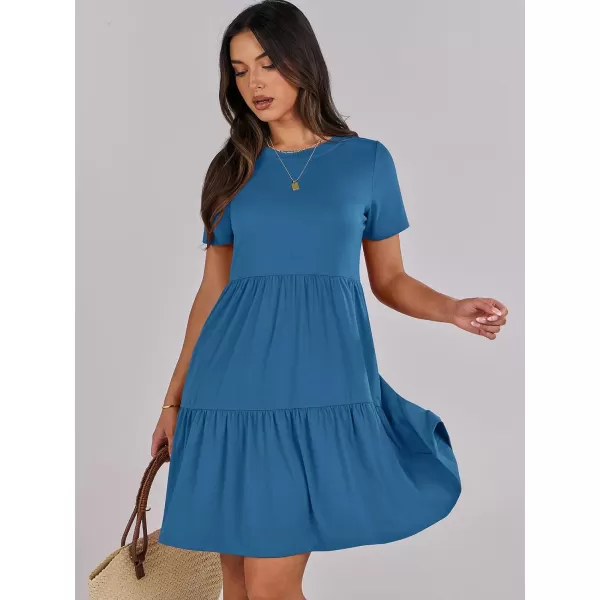 imageANRABESS Womens Summer Casual Short Sleeve Crewneck T Shirt Dress Beach Mini Dresses with PocketsSky Blue