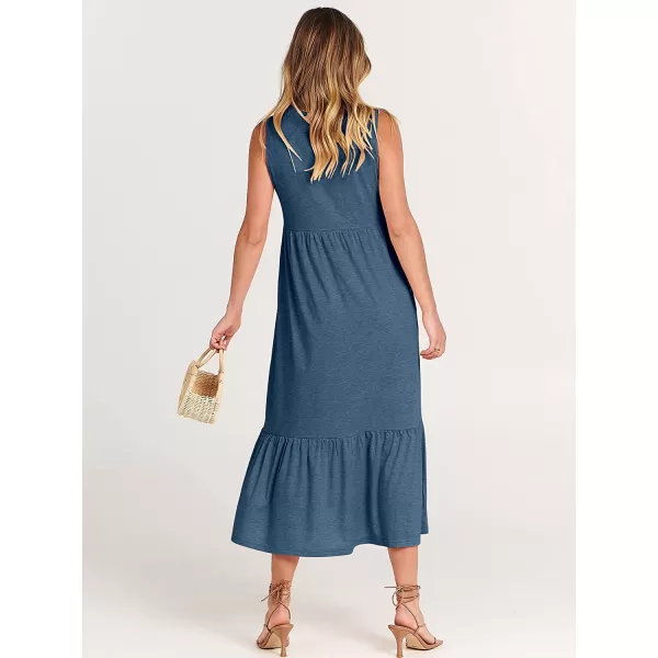 imageANRABESS Womens Summer Casual Sleeveless Crewneck Swing Sundress Fit amp Flare Flowy Tiered Maxi Dress with PocketsBlue