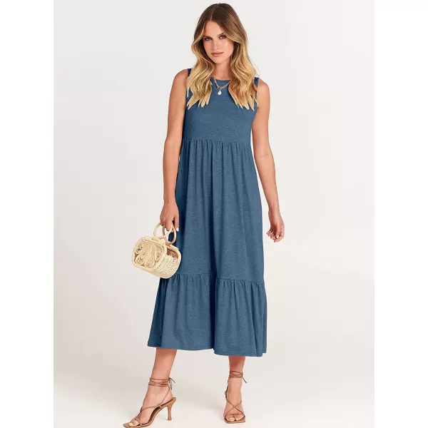 imageANRABESS Womens Summer Casual Sleeveless Crewneck Swing Sundress Fit amp Flare Flowy Tiered Maxi Dress with PocketsBlue