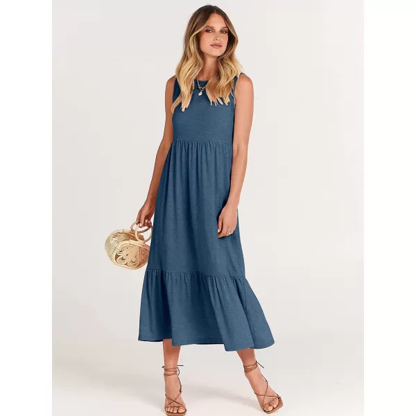 imageANRABESS Womens Summer Casual Sleeveless Crewneck Swing Sundress Fit amp Flare Flowy Tiered Maxi Dress with PocketsBlue