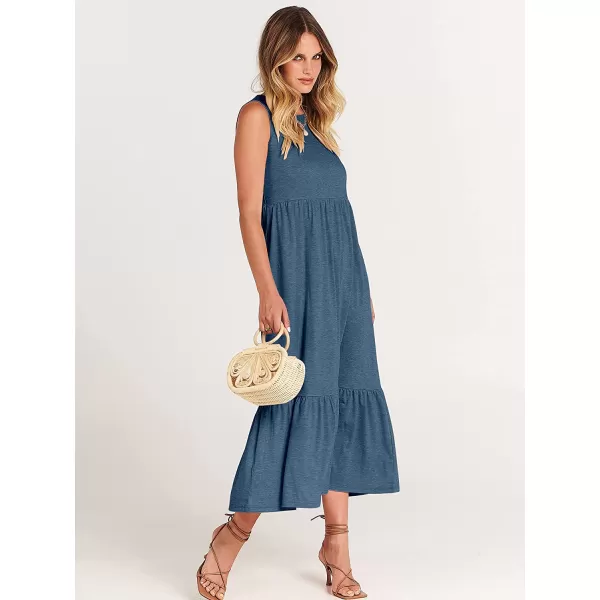 imageANRABESS Womens Summer Casual Sleeveless Crewneck Swing Sundress Fit amp Flare Flowy Tiered Maxi Dress with PocketsBlue
