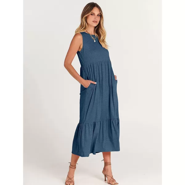 imageANRABESS Womens Summer Casual Sleeveless Crewneck Swing Sundress Fit amp Flare Flowy Tiered Maxi Dress with PocketsBlue