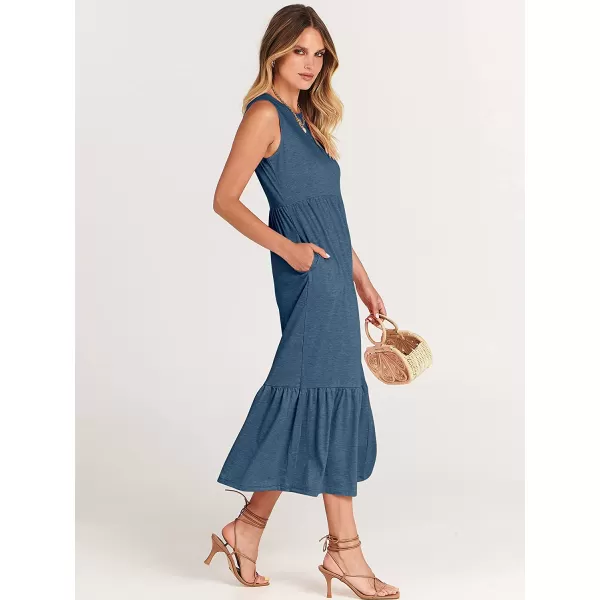 imageANRABESS Womens Summer Casual Sleeveless Crewneck Swing Sundress Fit amp Flare Flowy Tiered Maxi Dress with PocketsBlue