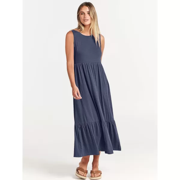 imageANRABESS Womens Summer Casual Sleeveless Crewneck Swing Sundress Fit amp Flare Flowy Tiered Maxi Dress with PocketsDeep Blue