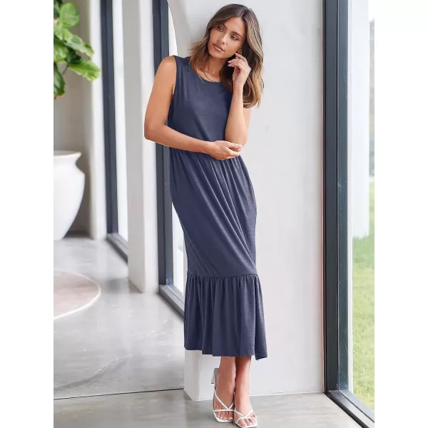 imageANRABESS Womens Summer Casual Sleeveless Crewneck Swing Sundress Fit amp Flare Flowy Tiered Maxi Dress with PocketsDeep Blue