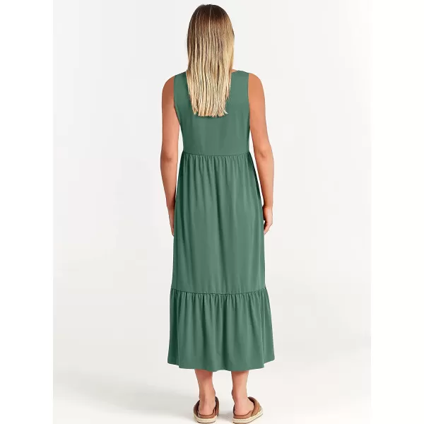 imageANRABESS Womens Summer Casual Sleeveless Crewneck Swing Sundress Fit amp Flare Flowy Tiered Maxi Dress with PocketsGrass