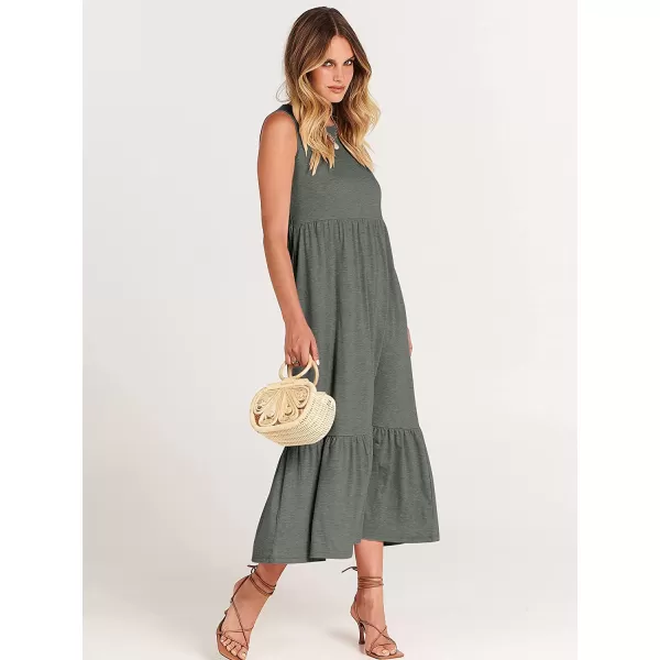 imageANRABESS Womens Summer Casual Sleeveless Crewneck Swing Sundress Fit amp Flare Flowy Tiered Maxi Dress with PocketsGray