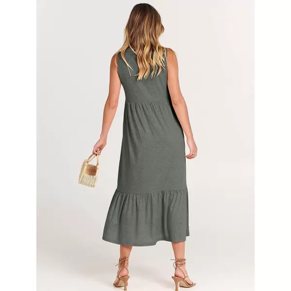 imageANRABESS Womens Summer Casual Sleeveless Crewneck Swing Sundress Fit amp Flare Flowy Tiered Maxi Dress with PocketsGray