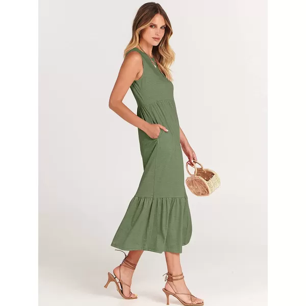 imageANRABESS Womens Summer Casual Sleeveless Crewneck Swing Sundress Fit amp Flare Flowy Tiered Maxi Dress with PocketsGreen