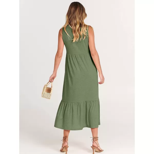 imageANRABESS Womens Summer Casual Sleeveless Crewneck Swing Sundress Fit amp Flare Flowy Tiered Maxi Dress with PocketsGreen