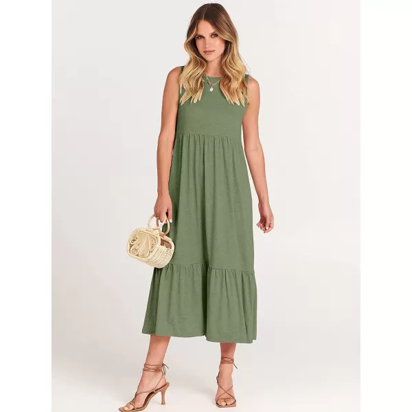 imageANRABESS Womens Summer Casual Sleeveless Crewneck Swing Sundress Fit amp Flare Flowy Tiered Maxi Dress with PocketsGreen