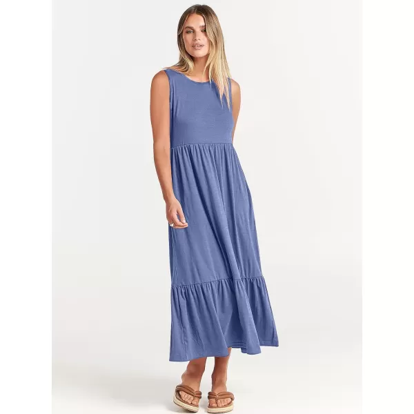 imageANRABESS Womens Summer Casual Sleeveless Crewneck Swing Sundress Fit amp Flare Flowy Tiered Maxi Dress with PocketsGrey Blue