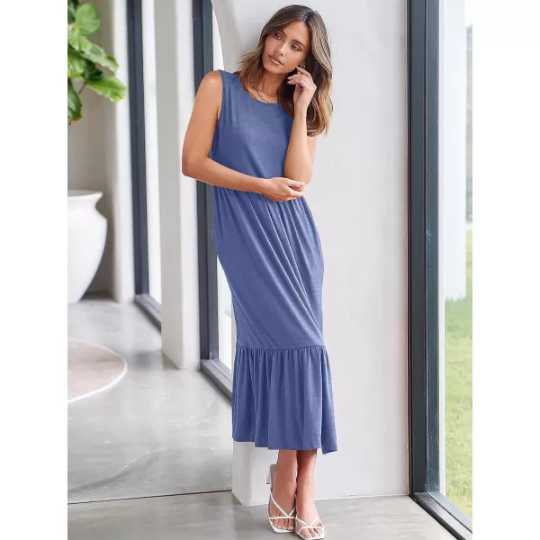 imageANRABESS Womens Summer Casual Sleeveless Crewneck Swing Sundress Fit amp Flare Flowy Tiered Maxi Dress with PocketsGrey Blue