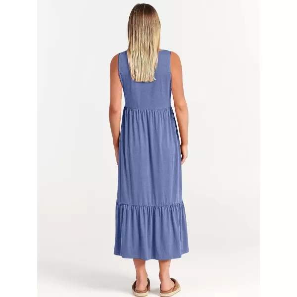 imageANRABESS Womens Summer Casual Sleeveless Crewneck Swing Sundress Fit amp Flare Flowy Tiered Maxi Dress with PocketsGrey Blue