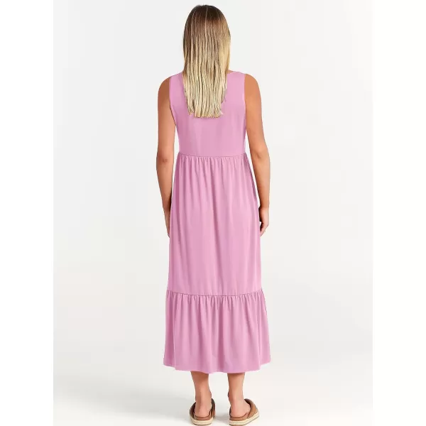 imageANRABESS Womens Summer Casual Sleeveless Crewneck Swing Sundress Fit amp Flare Flowy Tiered Maxi Dress with PocketsLight Pink
