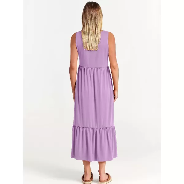 imageANRABESS Womens Summer Casual Sleeveless Crewneck Swing Sundress Fit amp Flare Flowy Tiered Maxi Dress with PocketsLilac