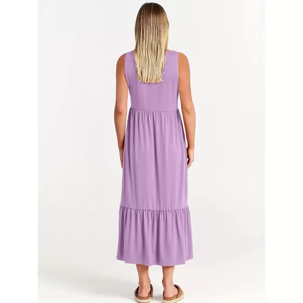 imageANRABESS Womens Summer Casual Sleeveless Crewneck Swing Sundress Fit amp Flare Flowy Tiered Maxi Dress with PocketsLilac