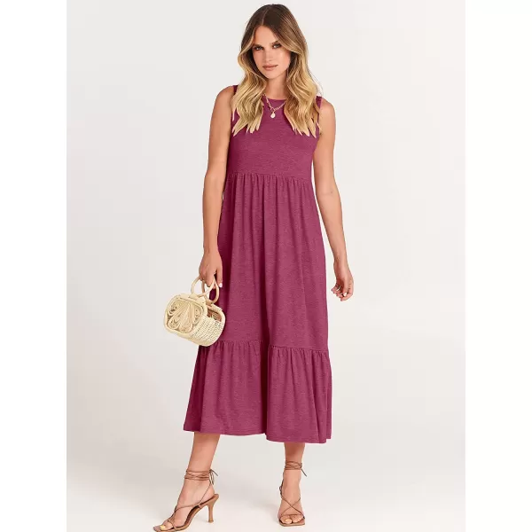 imageANRABESS Womens Summer Casual Sleeveless Crewneck Swing Sundress Fit amp Flare Flowy Tiered Maxi Dress with PocketsPurple