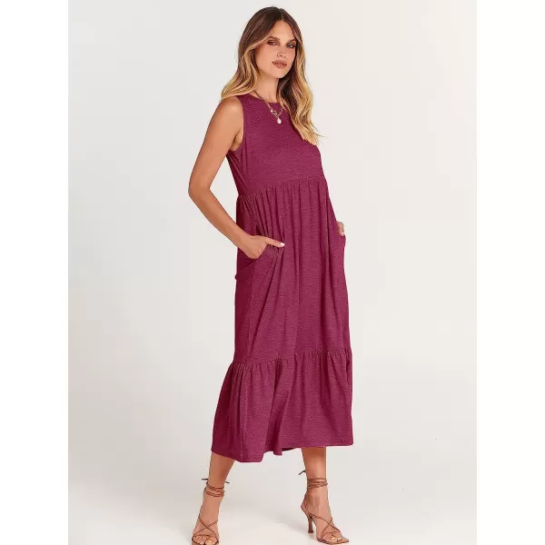 imageANRABESS Womens Summer Casual Sleeveless Crewneck Swing Sundress Fit amp Flare Flowy Tiered Maxi Dress with PocketsPurple