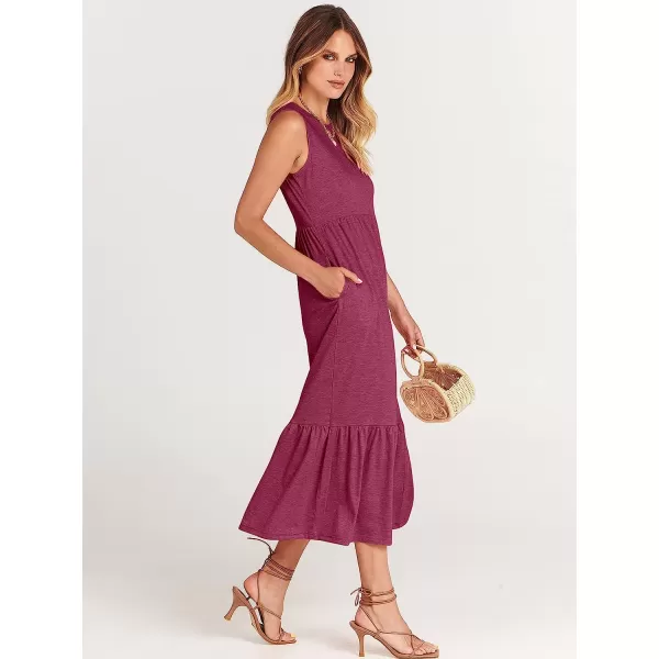 imageANRABESS Womens Summer Casual Sleeveless Crewneck Swing Sundress Fit amp Flare Flowy Tiered Maxi Dress with PocketsPurple