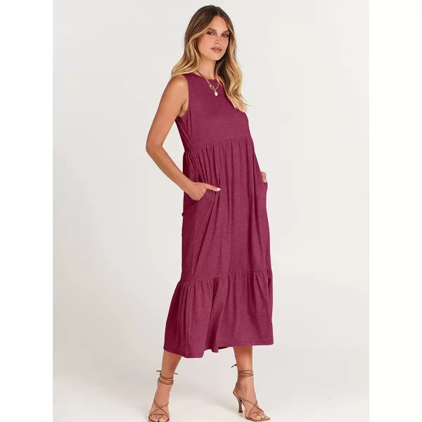 imageANRABESS Womens Summer Casual Sleeveless Crewneck Swing Sundress Fit amp Flare Flowy Tiered Maxi Dress with PocketsPurple