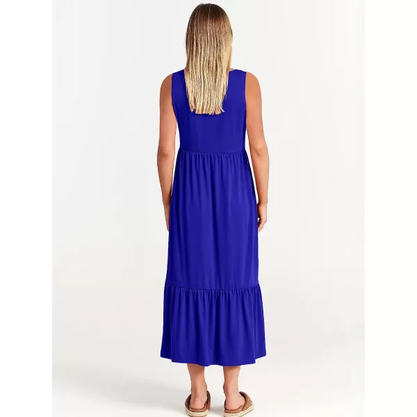 imageANRABESS Womens Summer Casual Sleeveless Crewneck Swing Sundress Fit amp Flare Flowy Tiered Maxi Dress with PocketsRoyal Blue