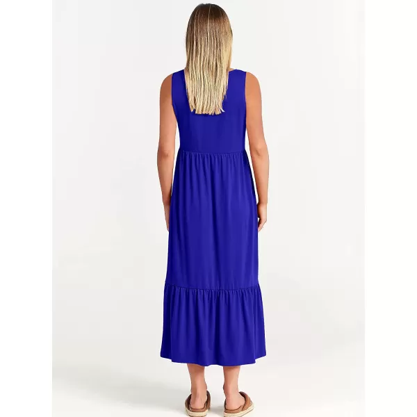 imageANRABESS Womens Summer Casual Sleeveless Crewneck Swing Sundress Fit amp Flare Flowy Tiered Maxi Dress with PocketsRoyal Blue