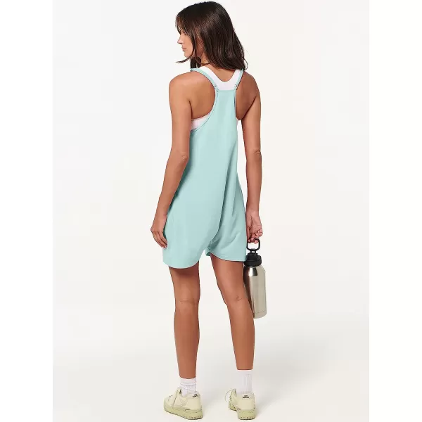 imageANRABESS Womens Summer Casual Sleeveless Rompers Loose Spaghetti Strap Shorts Jumpsuit with Pockets03mint Green