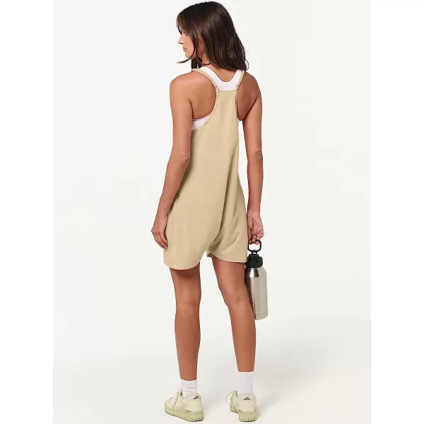 imageANRABESS Womens Summer Casual Sleeveless Rompers Loose Spaghetti Strap Shorts Jumpsuit with Pockets05khaki