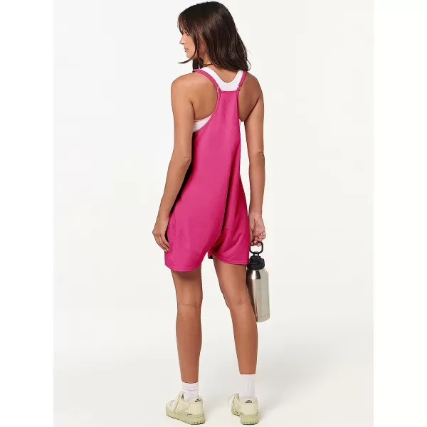 imageANRABESS Womens Summer Casual Sleeveless Rompers Loose Spaghetti Strap Shorts Jumpsuit with Pockets07rose